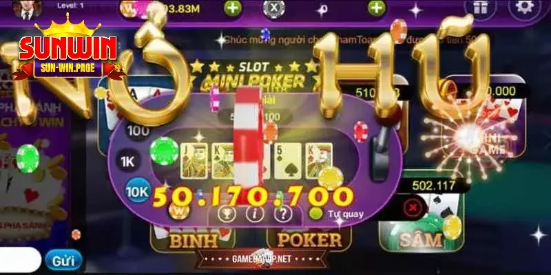 Mini poker tại SUNWIN game kết hợp yếu tố thử thách và may mắn