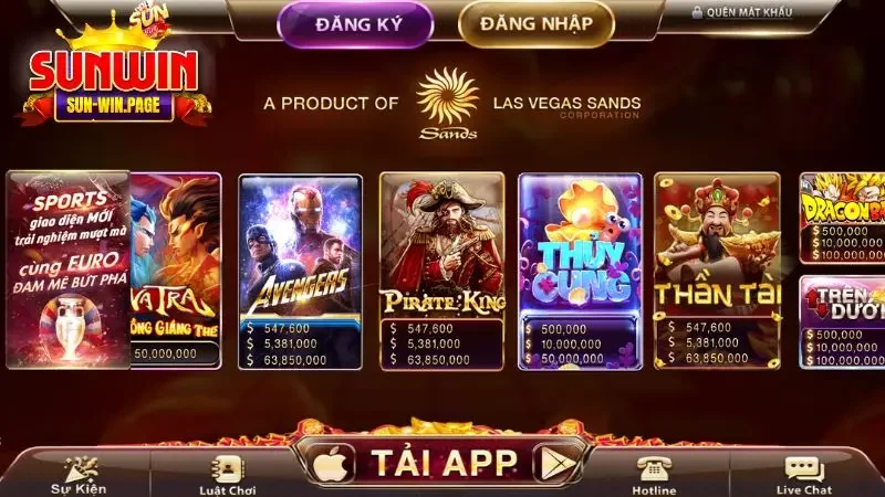 Pirate King SUNWIN có giao diện đồ hoạ đặc sắc